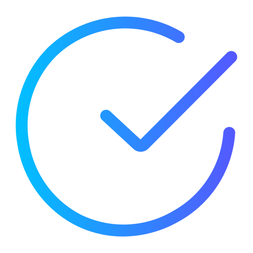 Logo correto sobre um círculo